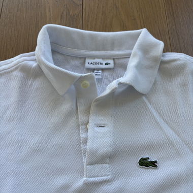 Polo Lacoste enfant blanc 10A/140cm