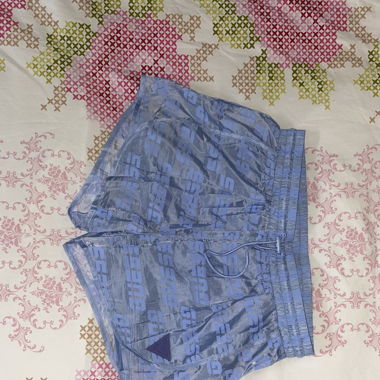 Original guess blue double layered mesh shorts