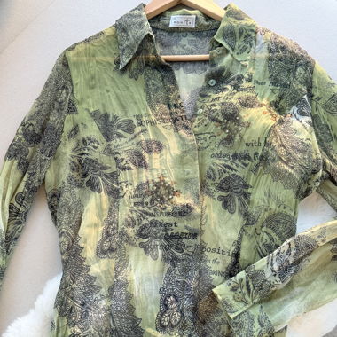 Vintage Bonita Blouse with Paisley Pattern