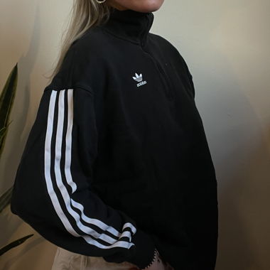 Maglione Adidas half-zip nero