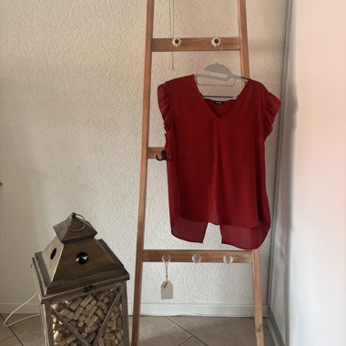 Top rouge sans manches Citre