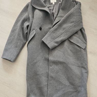 Manteau gris oversize pour femme