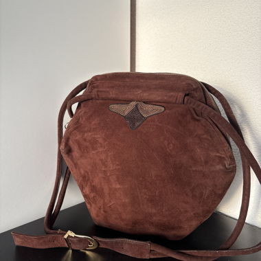 Sac bandoulière en daim Baldinini marron