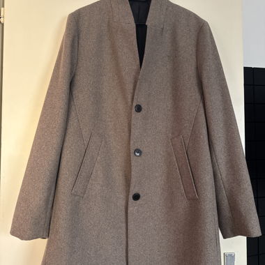 H&M Mantel, Grau/Beige