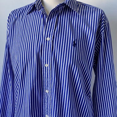 Abito camicia a righe blu Polo Ralph Lauren