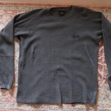 T-shirt a maniche lunghe Stussy grigio