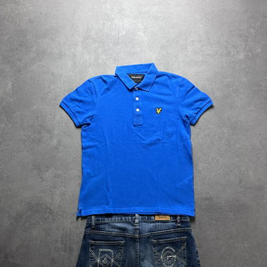 Polo Vintage Lyle & Scott Bleu Taille XS