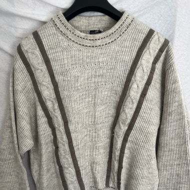 Pull Monte Carlo vintage beige chiné XL