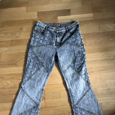 grey flare pants
