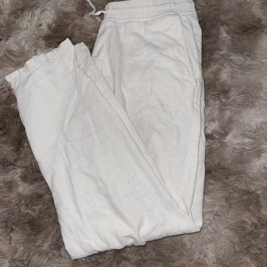 Pantaloni SMOG in lino bianchi taglia M