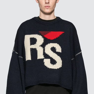 Raf Simonss Cropped Sweater