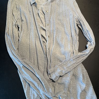 Light grey delicate patterned blouse