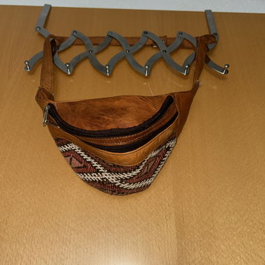 Leather-Fabric Waist Bag