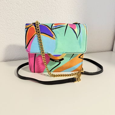 Multicolor leather crossbody bag