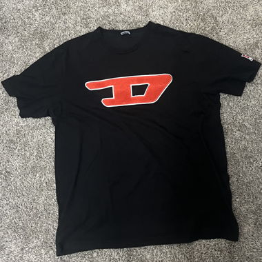Diesel T-Shirt XXL Vintage Logo Schwarz