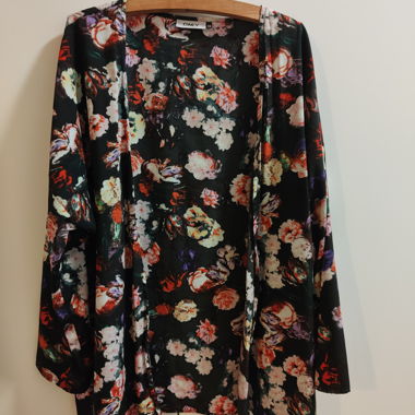 ONLY Blumen-Cardigan schwarz bunt