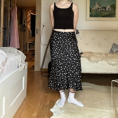 maxi skirt gepunktet