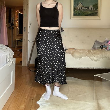 maxi skirt gepunktet