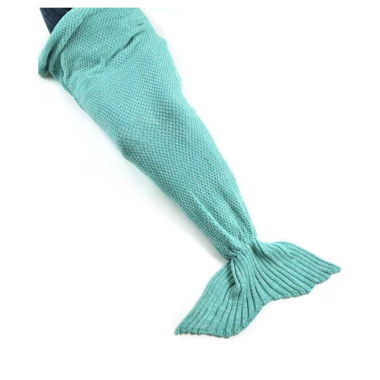 Coperta da sirena lavorata a maglia, viola
