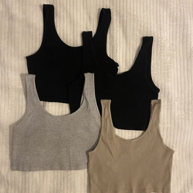 Lot de 4 crops tops