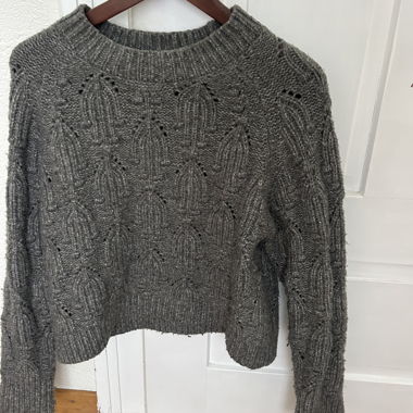 Maglione in maglia Zara grigio