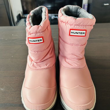Hunter snowboots, pink, winterboots, schnee