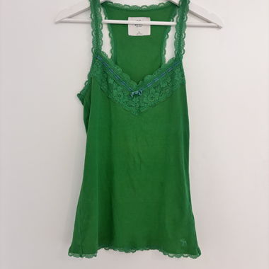 Camisole Abercrombie en dentelle verte vintage
