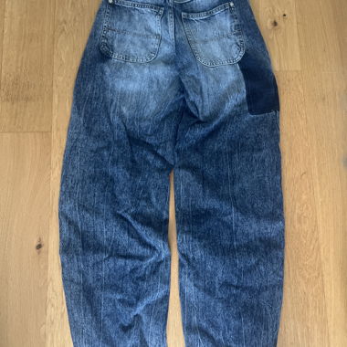 Jeans bleu taille haute