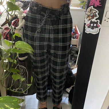 karierte Stoffhose