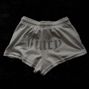 Juicy Couture velour shorts white XXS