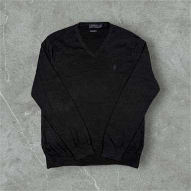vintage polo ralph lauren v-neck sweatshirt black