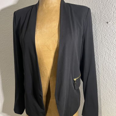 Schwarzer Reissverschluss-Blazer, Vero Moda, Grösse M