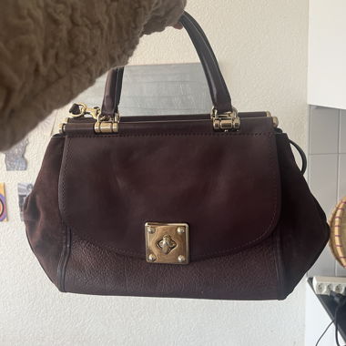 Sac à main Coach bordeaux en cuir