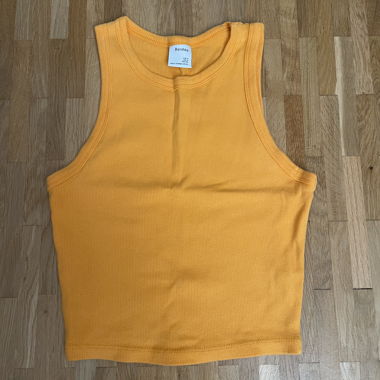 Top côtelé Bershka, orange, taille S