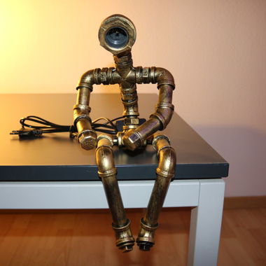 Roboter Dekoration Lampe Vintage Ausstellungsstück