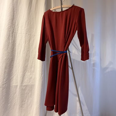 Himbeerrote Max-Mara-Kleid 36-38