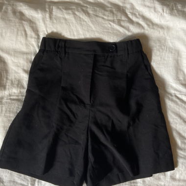 Bershka black high-waist shorts
