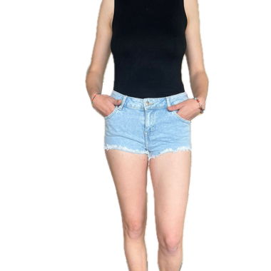Jeans Shorts Mid Waist Light Wash