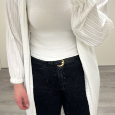 Weisser Strick-Cardigan