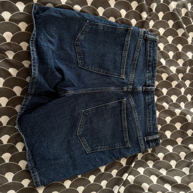 Short in denim blu