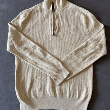 Maglione in maglia Ralph Lauren con zip a quarto