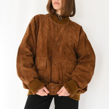 Giacca Bomber in Camoscio Vintage