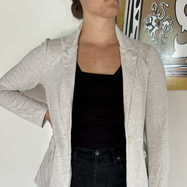 Weisser stoffiger Blazer