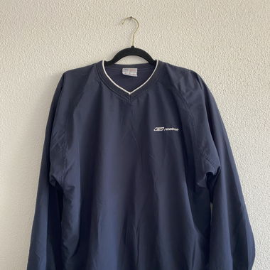 Reebok V-Neck Pullover Windbreaker blau Gr. M 