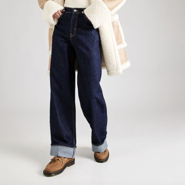 Jeans Wide Leg blu scuro