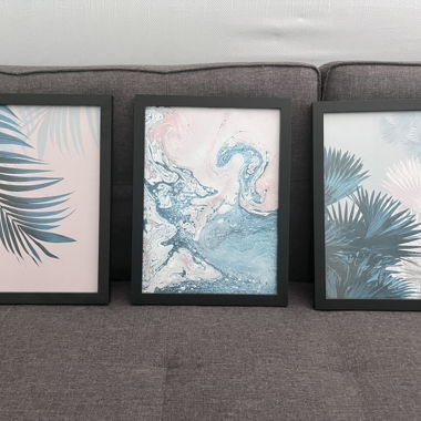 Ensemble de tableaux muraux tropicaux encadrés