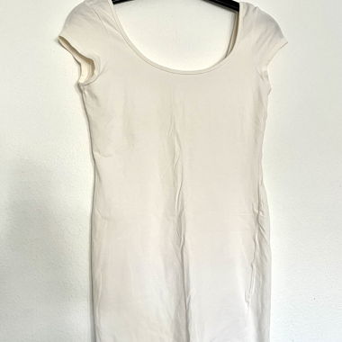 Abito bianco aderente, taglia S/M