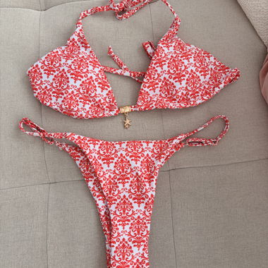 Bikini-Set rot/weiss