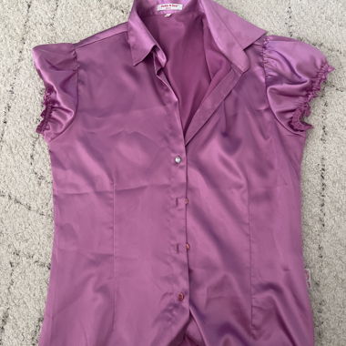 Blusa satinata fucsia