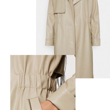Beige trench coat